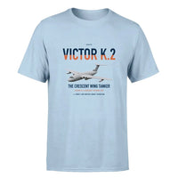 Thumbnail for Handley Page Victor K.2 design on light blue double-side t-shirt, single-side print