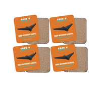 Thumbnail for AgEagle eBee X design on orange 4 pieces set coaster