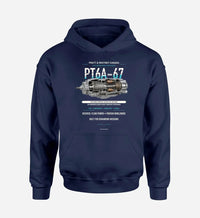 Thumbnail for PT6A-67 design on navy blue hoodie single side