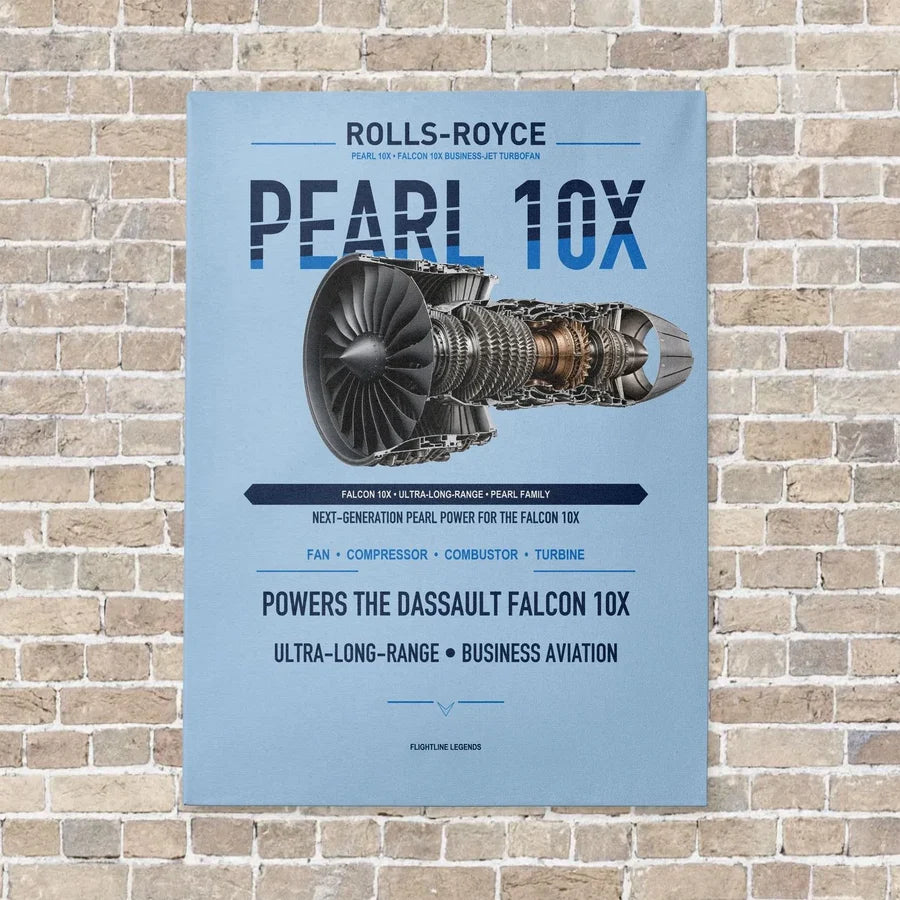 PEARL 10X vertical canvas print - no frame - light blue background