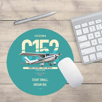Thumbnail for Cessna 152 design on turquoise round mouse pad