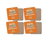 Thumbnail for Piper PA-24-250 Comanche 250 design on orange 4 pieces set coaster