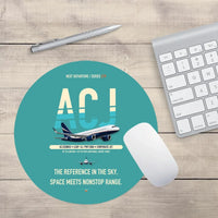 Thumbnail for Airbus ACJ320neo design on turquoise round mouse pad