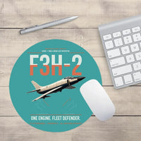 Thumbnail for F3H-2 Demon design on turquoise round mouse pad