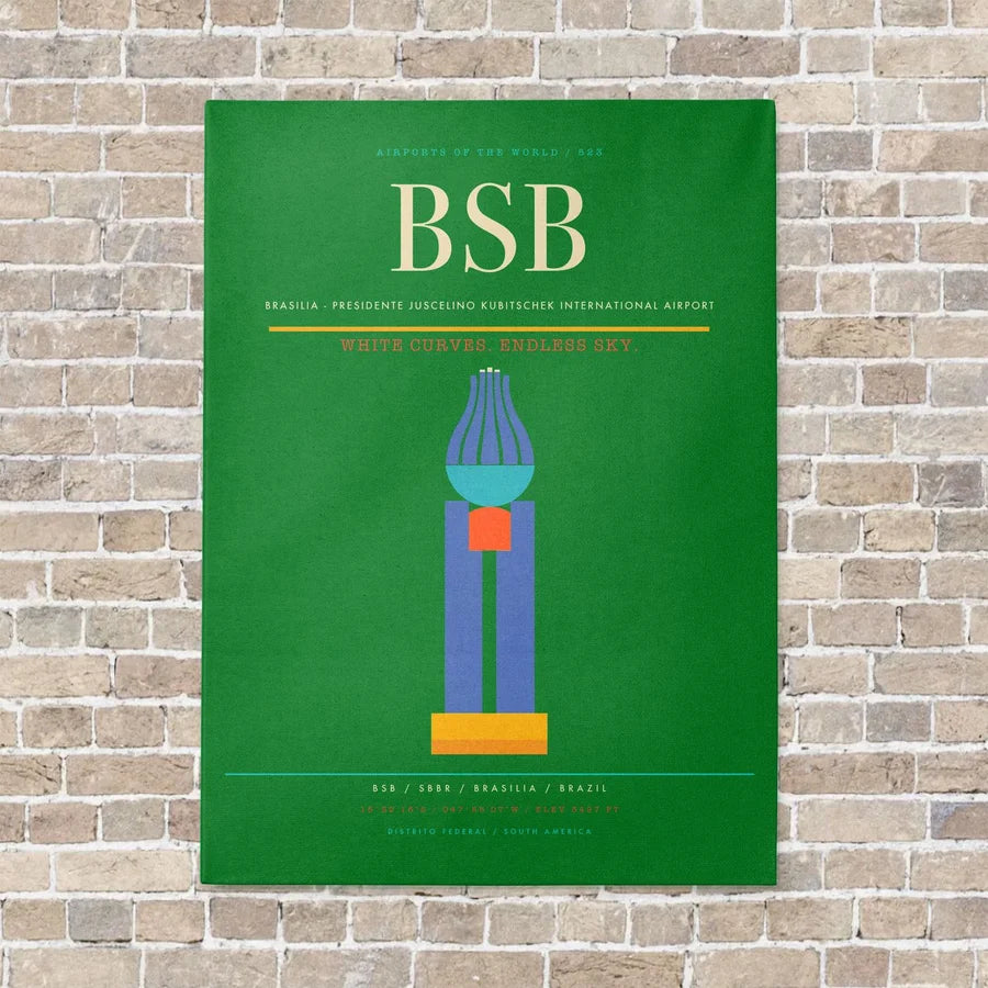 Brasilia - Presidente Juscelino Kubitschek International Airport BSB - Canvas No Frame - Green