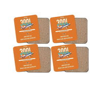 Thumbnail for Extra 300L design on orange 4 pieces set coaster
