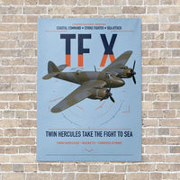 Thumbnail for Bristol Beaufighter TF X vertical canvas print - no frame - light blue background