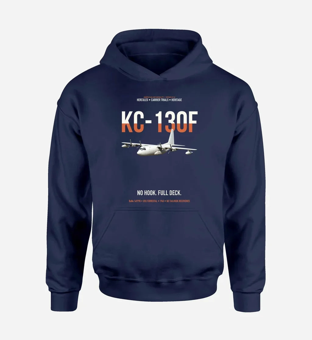 KC-130F BuNo 149798 design on navy blue double-side hoodie, single-side print