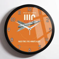Thumbnail for Dassault Mirage IIIC design on orange framed wall clock