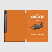 Thumbnail for Boeing MH-47G Chinook design on orange samsung tablet tablet case