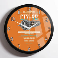 Thumbnail for CT7-9B design on orange framed wall clock