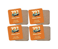 Thumbnail for Boeing 737 MAX 7 design on orange 4 pieces set coaster