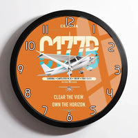 Thumbnail for Cessna 177B Cardinal design on orange framed wall clock