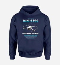 Thumbnail for DJI Mini 4 Pro design on navy blue hoodie single side
