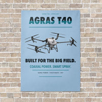 Thumbnail for DJI Agras T40 vertical canvas print - no frame - light blue background