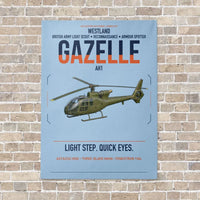 Thumbnail for Westland Gazelle AH1 vertical canvas print - no frame - light blue background