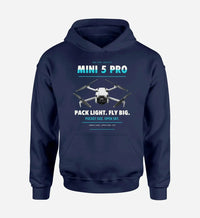Thumbnail for DJI Mini 5 Pro design on navy blue hoodie single side