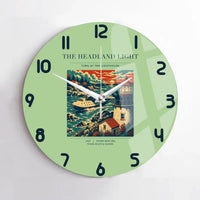 Thumbnail for VINTAGE G4078 - The Headland Light - Designed Wall Clocks design on lightgreen no-frame