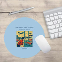 Thumbnail for VINTAGE G4381 - The Model Shop Window - Designed Mouse Pads design on lightblue round