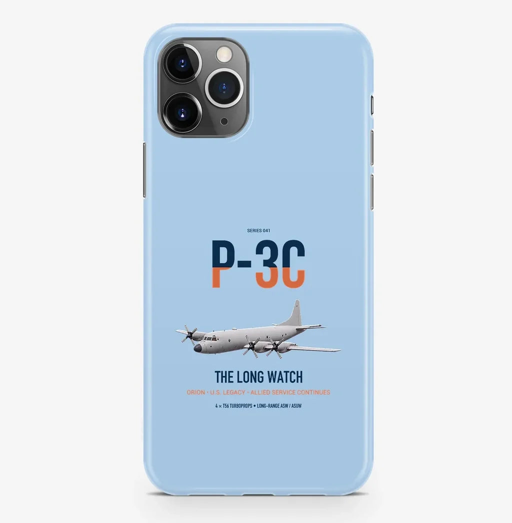 P-3C Orion design on light blue magsafe iphone case, for iPhone Pro Max