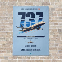 Thumbnail for Boeing 737 MAX 9 vertical canvas print - no frame - light blue background