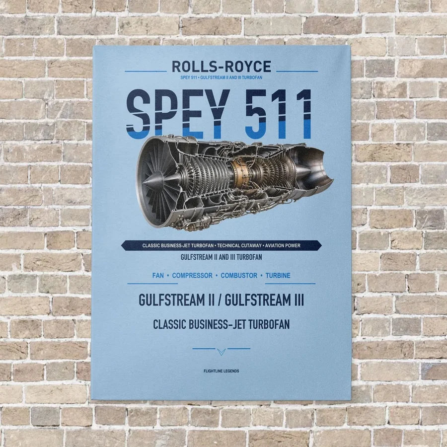 SPEY 511 vertical canvas print - no frame - light blue background
