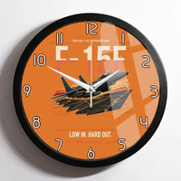 Thumbnail for F-15E Strike Eagle design on orange framed wall clock