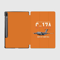 Thumbnail for C-17A Globemaster III design on orange samsung tablet tablet case