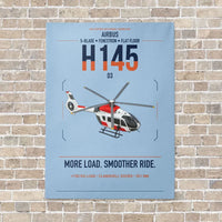 Thumbnail for Airbus H145 D3 vertical canvas print - no frame - light blue background