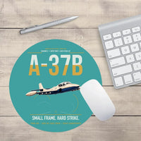 Thumbnail for A-37B Dragonfly design on turquoise round mouse pad