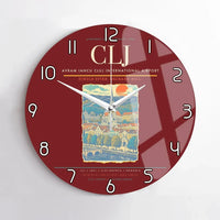 Thumbnail for Avram Iancu Cluj International Airport CLJ Wall-Clock No-Frame - Dark Red