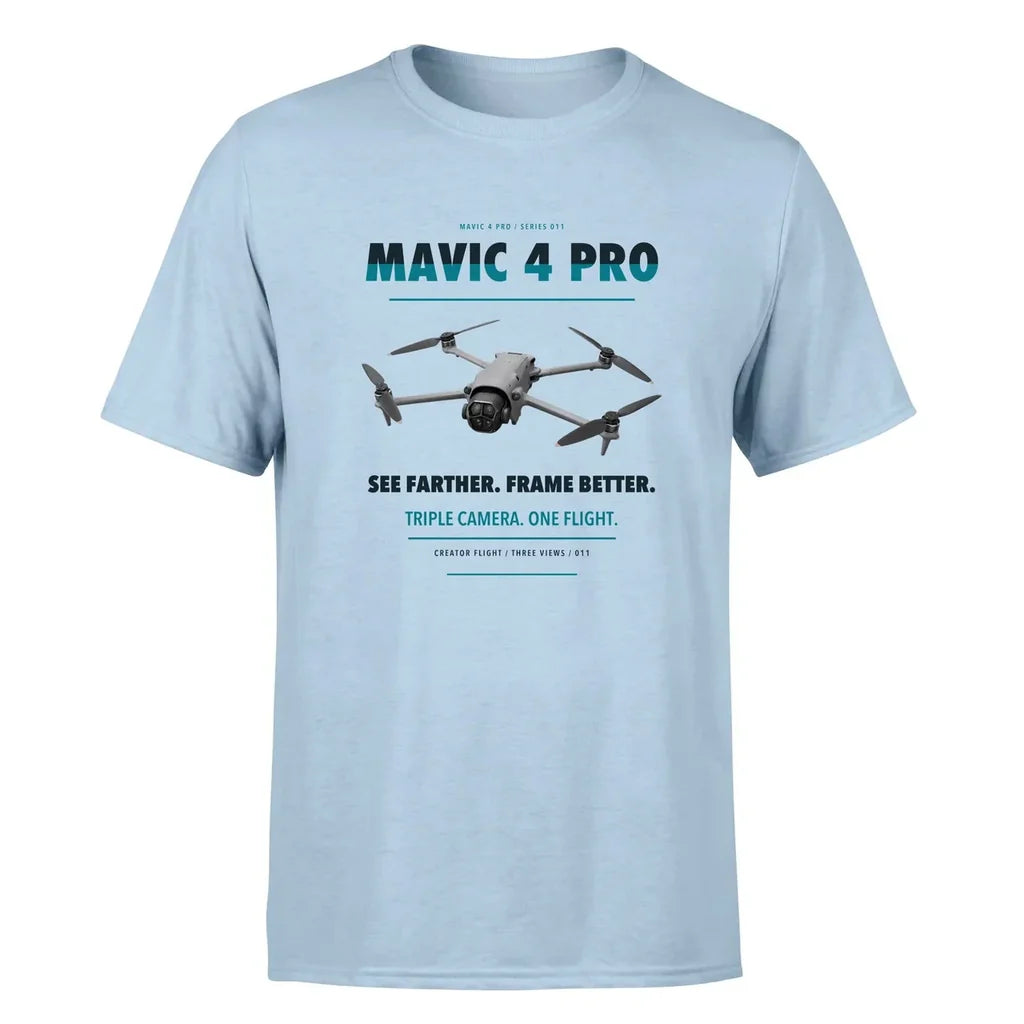 DJI Mavic 4 Pro design on light blue single side