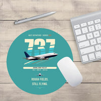 Thumbnail for Boeing 737-200 design on turquoise round mouse pad