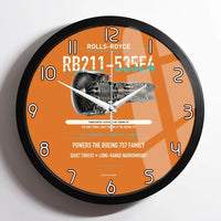 Thumbnail for RB211-535E4 design on orange framed wall clock
