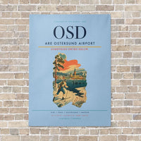 Thumbnail for Are Ostersund Airport OSD vertical canvas print - no frame - light blue background