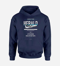 Thumbnail for Handley Page HPR.7 Dart Herald design on navy blue hoodie single side