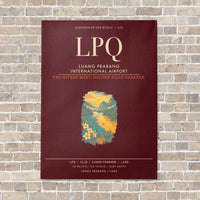 Thumbnail for Luang Prabang International Airport LPQ - Canvas Framed - Dark Red