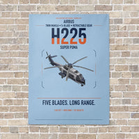 Thumbnail for Airbus H225 vertical canvas print - no frame - light blue background