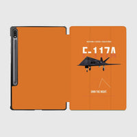 Thumbnail for F-117A Nighthawk Own The Night design on orange samsung tablet tablet case