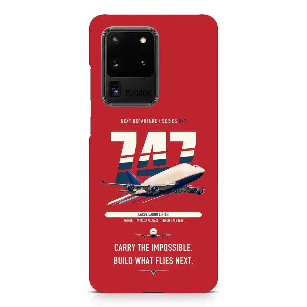 Boeing 747-400 Dreamlifter design on samsung case - red