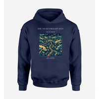 Thumbnail for VINTAGE G4133 - The Night Freight Jets - Premium Hoodie design on navyblue premium