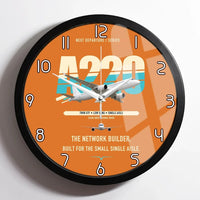 Thumbnail for Airbus A220-300 design on orange framed wall clock