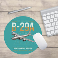 Thumbnail for B-29A Superfortress design on turquoise round mouse pad