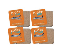 Thumbnail for F-86F Sabre design on orange 4 pieces set coaster