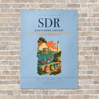 Thumbnail for Santander Airport SDR vertical canvas print - no frame - light blue background