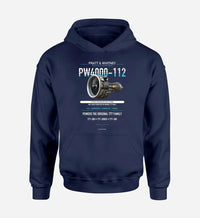 Thumbnail for PW4000-112 design on navy blue hoodie single side
