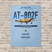 Thumbnail for Air Tractor AT-802F vertical canvas print - no frame - light blue background