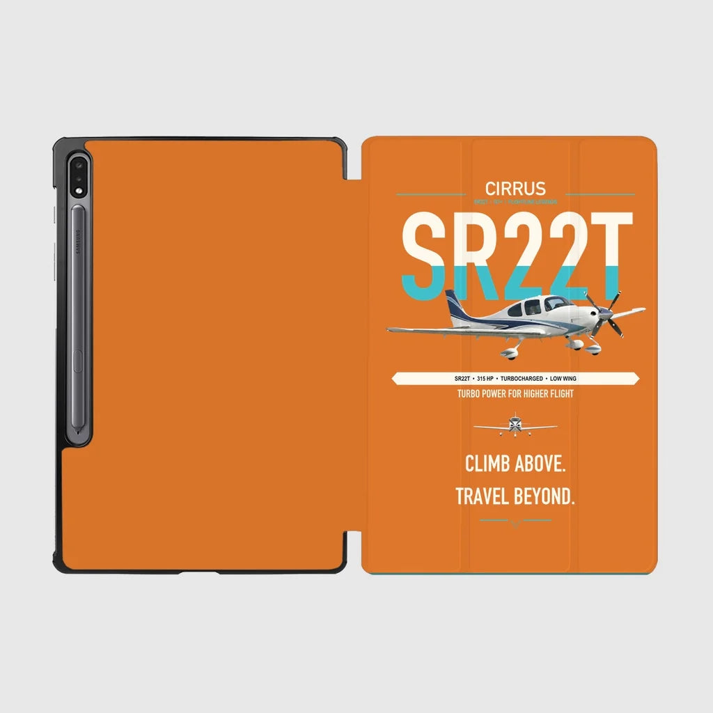 Cirrus SR22T design on orange samsung tablet tablet case
