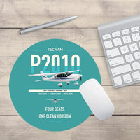 Thumbnail for Tecnam P2010 design on turquoise round mouse pad