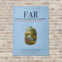 Thumbnail for Hector International Airport FAR vertical canvas print - no frame - light blue background
